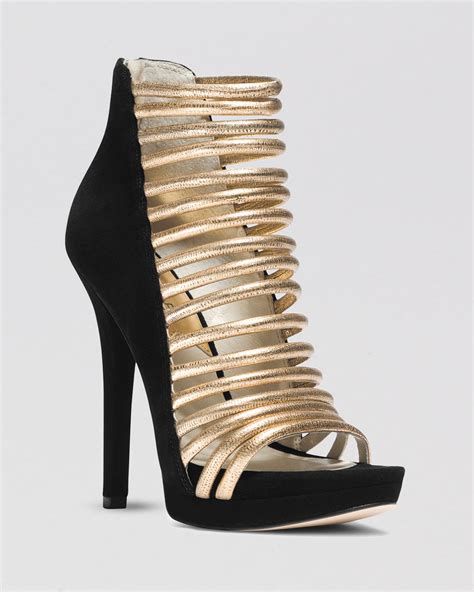 michael kors gold platform|Michael Kors black platform heels.